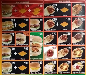 Chunkies menu 