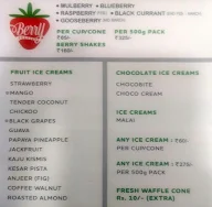 Natural Ice Cream menu 1