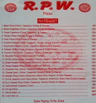 R.P.W Pizza menu 2