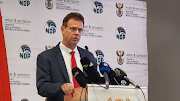 Water and sanitation director-general Dr Sean Phillips outlines the state of the country's drinking water at a media briefing in Pretoria on Tuesday. 