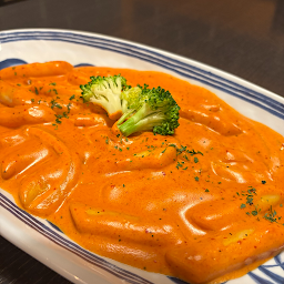 Vegetable Rose tteokbokki (로제 떡볶이)
