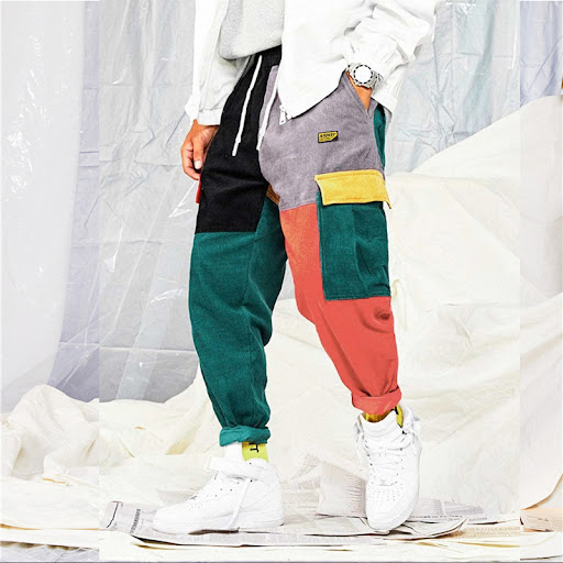 Title 2, Casual Corduroy Color Matching Trousers offer a...