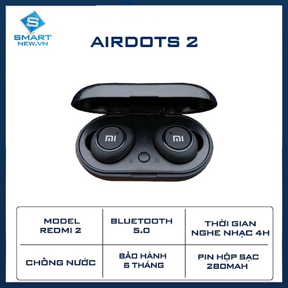 Tai Nghe Bluetooth Không Dây Tws - Bluetooth 5.0 - Chống Nước Ipx4