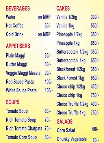 Siya's Kitchen & Cafe menu 