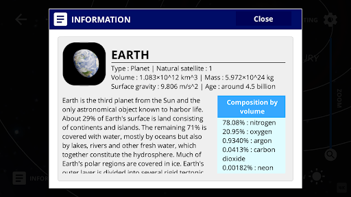 Screenshot Solar System