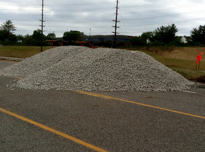 Gravel pile hill construction zone photo Gravel pile hill construction zone photo