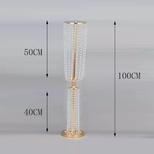 Title 6, Iron Plated Small Waist Crystal Candlestick, pe...