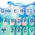 Cover Image of Herunterladen Water Keyboard - Blue Glass Water Keyboard Theme 6.6.23.2019 APK