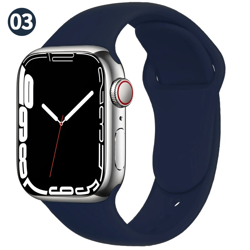Bracelet de montre en silicone monochrome simple et tendance. Confortable, durable, résistant à l'eau pour un style sobre et élégant au quotidien.