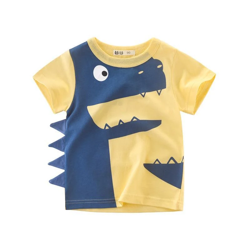 T-shirt d'été pour garçon vêtements d'été pour enfants Confortable et respirant Idéal pour jouer Léger et frais Protection solaire Style tendance