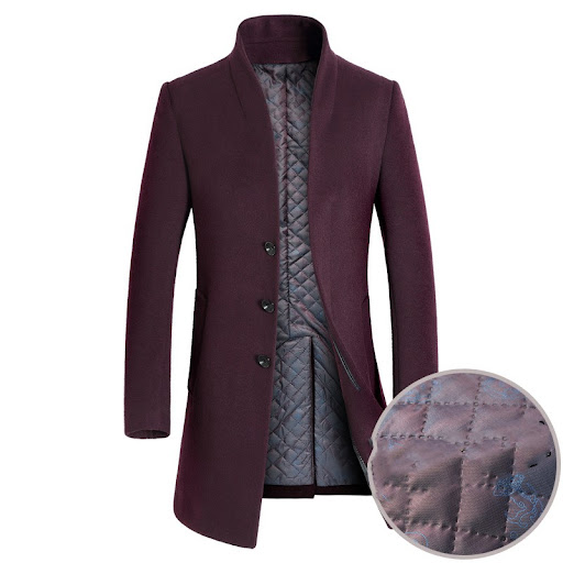 Title 9, Mens casual woolen trench coat for everyday we...