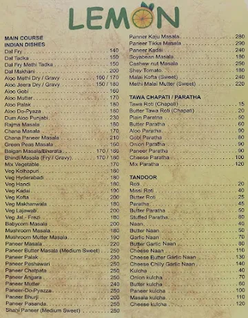 M/S Veg Restaurant menu 