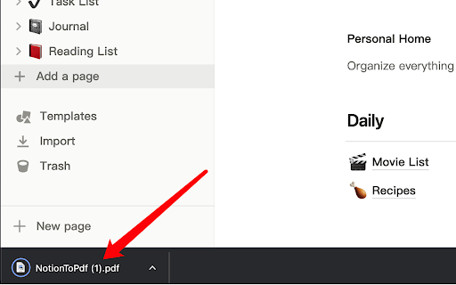 Notion to PDF