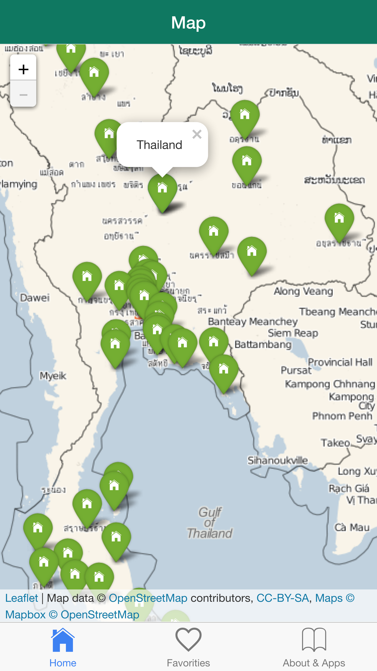 Android application Thailand offline map screenshort