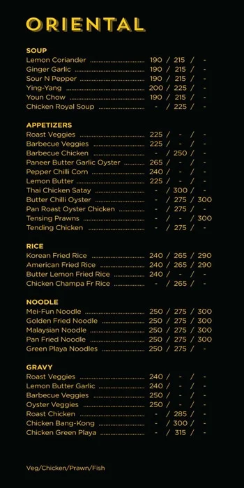 Sizzling Box menu 