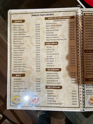 Ganesha Restaurant menu 