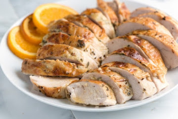 Garlic Herb Roasted Turkey Breast with Orange