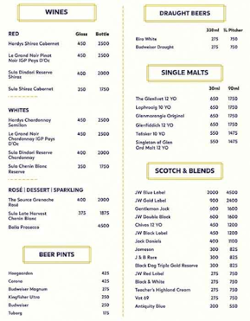 Bharat Bhavan menu 