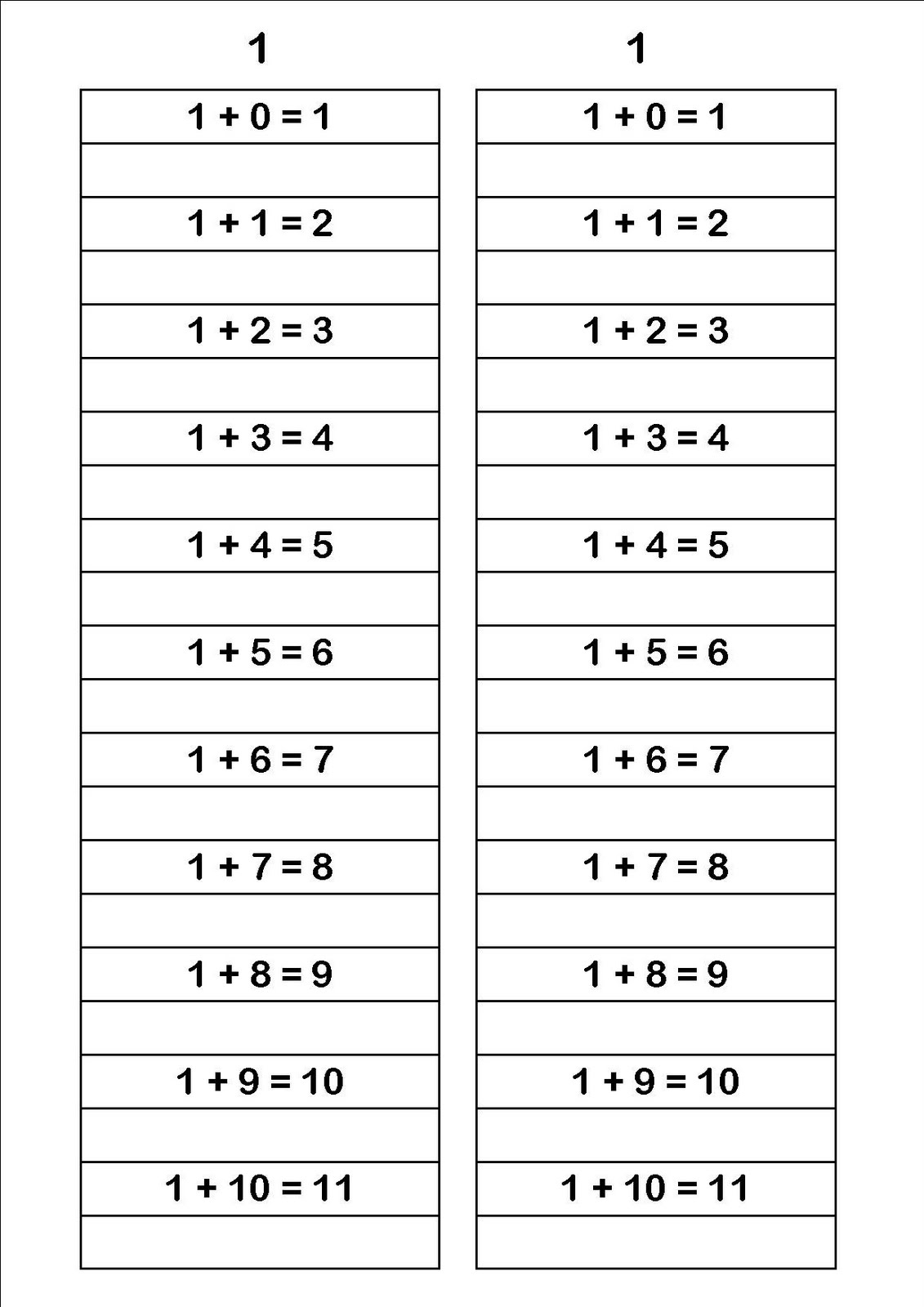 Addition Facts Table Printable Printable Templates