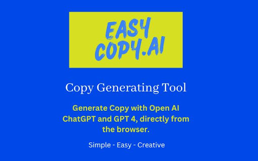 Easy Copy AI - Copy Generator Tool