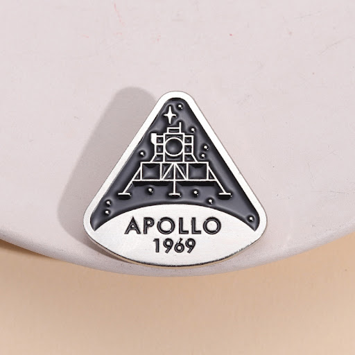 Title 3, Commemorative Apollo Moon Landing Brooch Badge ...