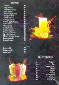 Honey Juice Factory menu 2