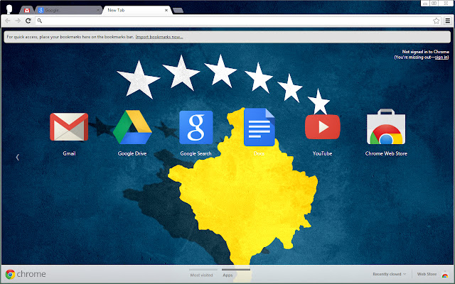 Kosovar Flag chrome extension