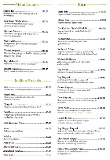 Radha Krishna menu 