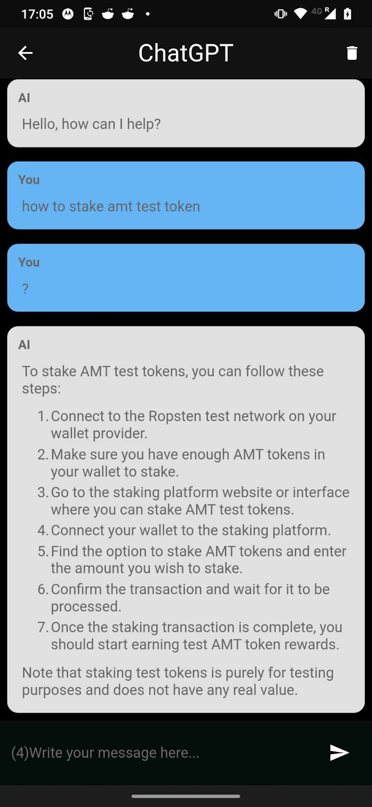 amazewallet app AI chat support