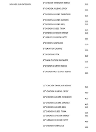 SUB N SALAD menu 2