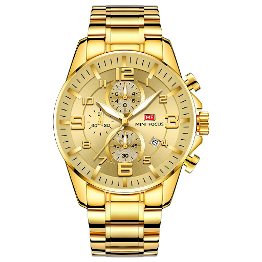 Title 2, Luminous waterproof steel belt mens watch for ...