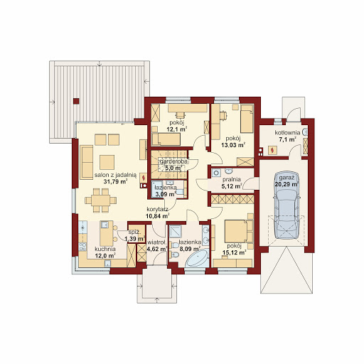 Domena 112 A1 - Rzut parteru