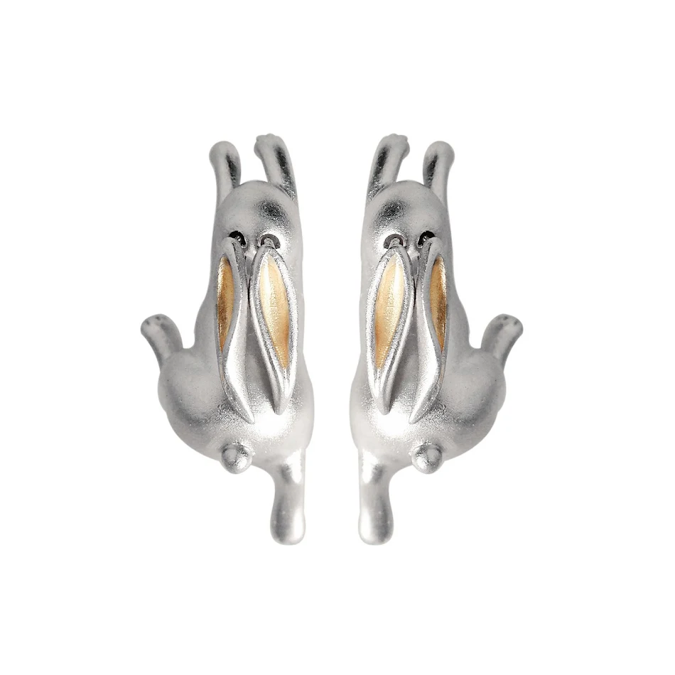 Boucles d'oreilles lapin de l'année, collier de dessin animé mignon, ensemble de bijoux idéal comme cadeau, adorable et charmant.