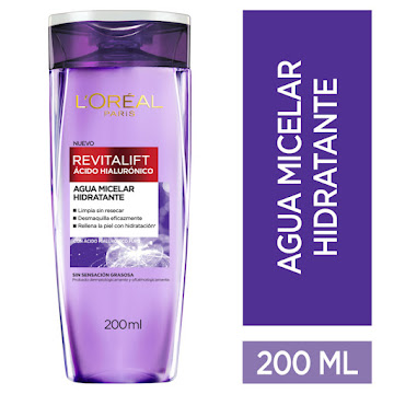 Agua Micelar Loreal Paris Ácido Hialurónico x 200 ml  