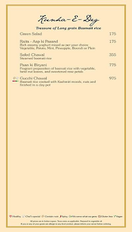 Baluchi menu 8