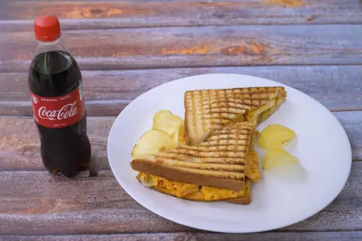 Paneer Tikka Sandwich With Soft Drink (250 Ml)