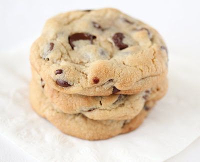 photo of a stack of chocolate chip cookies