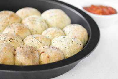 photo of a pan of Pizza Ball Bites