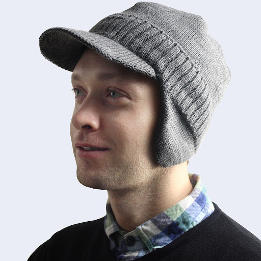 Title 2, Mens Velvet Hat With Eaves, Autumn Winter Pull...