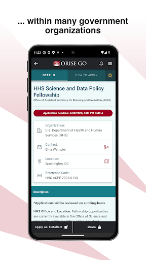Screenshot ORISE GO: Launch a STEM Career
