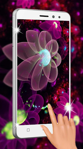 Neon Flowers Live Wallpaper