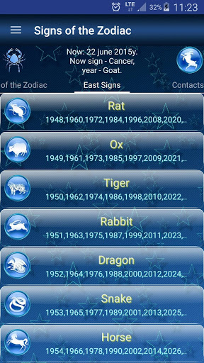 Screenshot Signs of the Zodiac