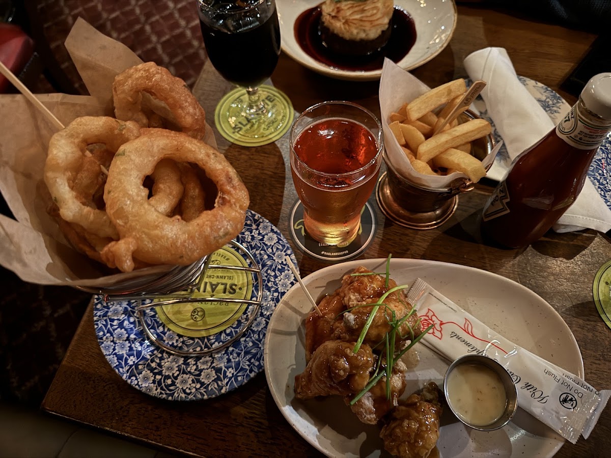 Gluten-Free Onion Rings at Raglan Road Irish Pub