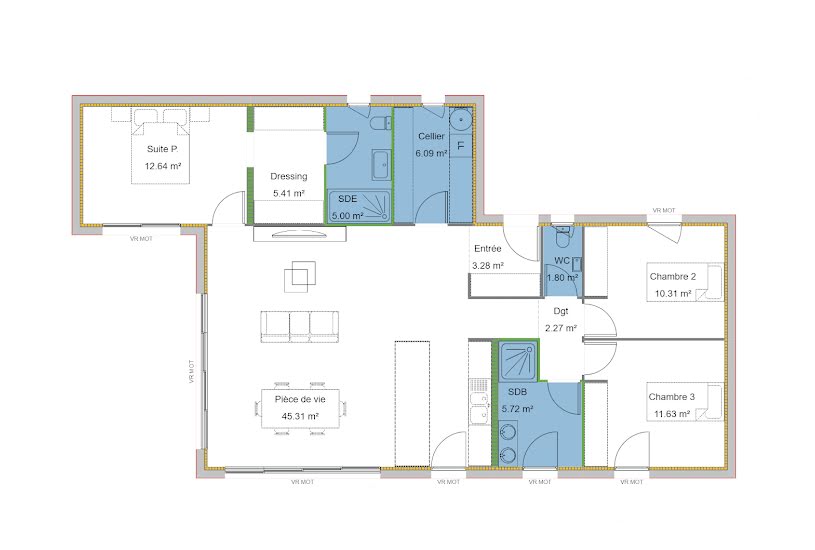  Vente Terrain + Maison - Terrain : 630m² - Maison : 109m² à Landiras (33720) 