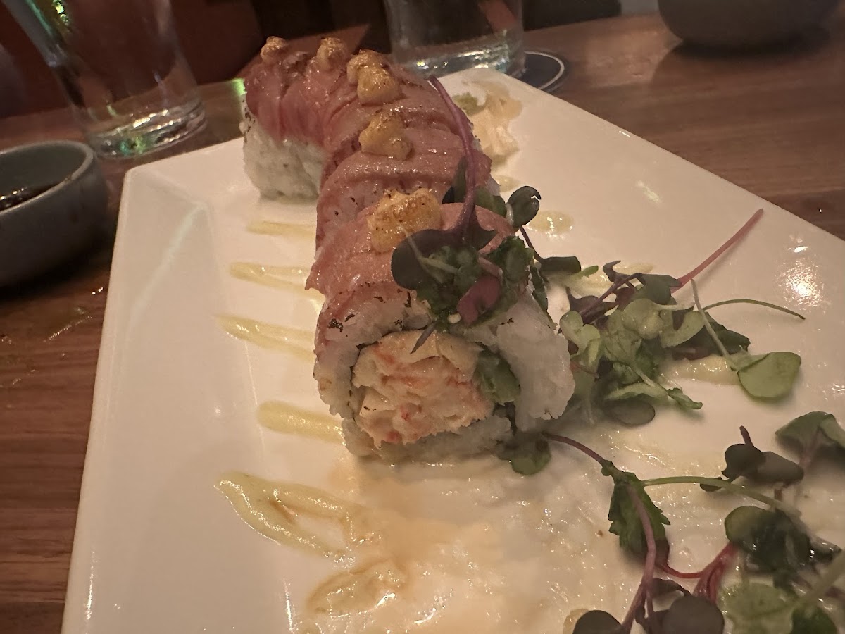 Lobster wagu sushi roll- the most delicious thing on the menu. 10/10