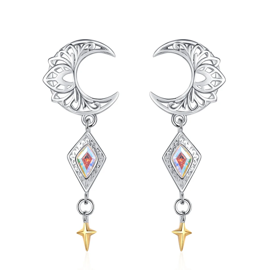 Boucles d'oreilles créatives et luxueuses en argent sterling 925, un bijou haut de gamme pour un style unique et une élégance raffinée.