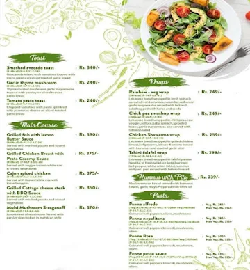 Home of Nutrition menu 