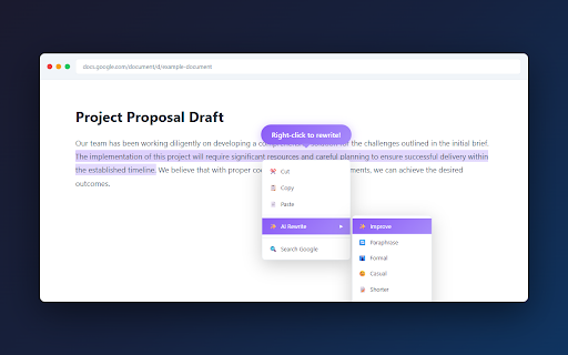 AI Rewrite Paragraph Preview 3