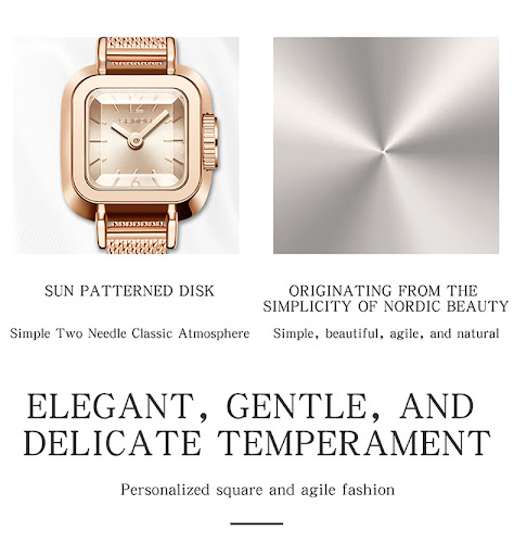 Title 2, Mesh Quartz Watch Fashion Simple Roman Pattern ...