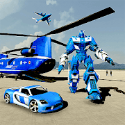 US Police Transform Robot Car Transport Game  Icon